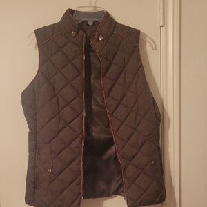 Olive green puffer vest